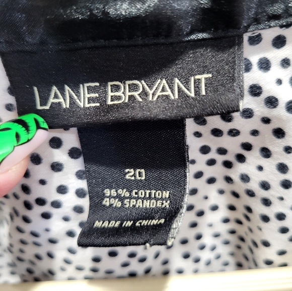 Lane Bryant Buckle Short Sleeve Button Up Top - Picture 5 of 6